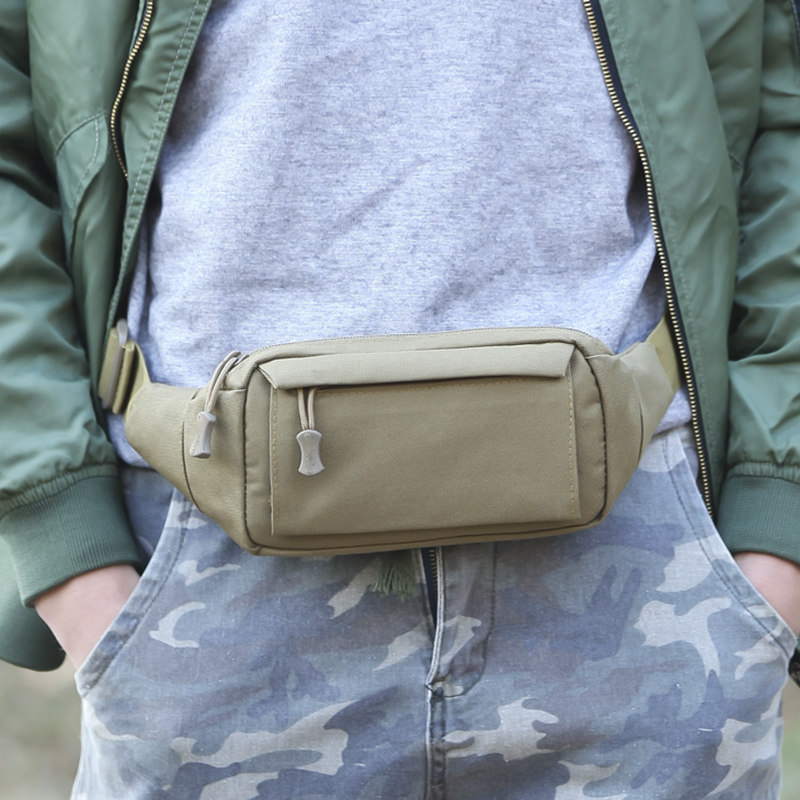 运动腰包男多功能男士老人手机随身迷你胸包防水休闲弹弓跑步小包