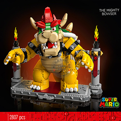 71411超级马里奥强大的酷霸王库巴城堡飞船儿童积木男孩拼装玩具