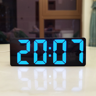 led数字时钟电子表摆台式 桌面夜光静音卧室简约大字时间显示器