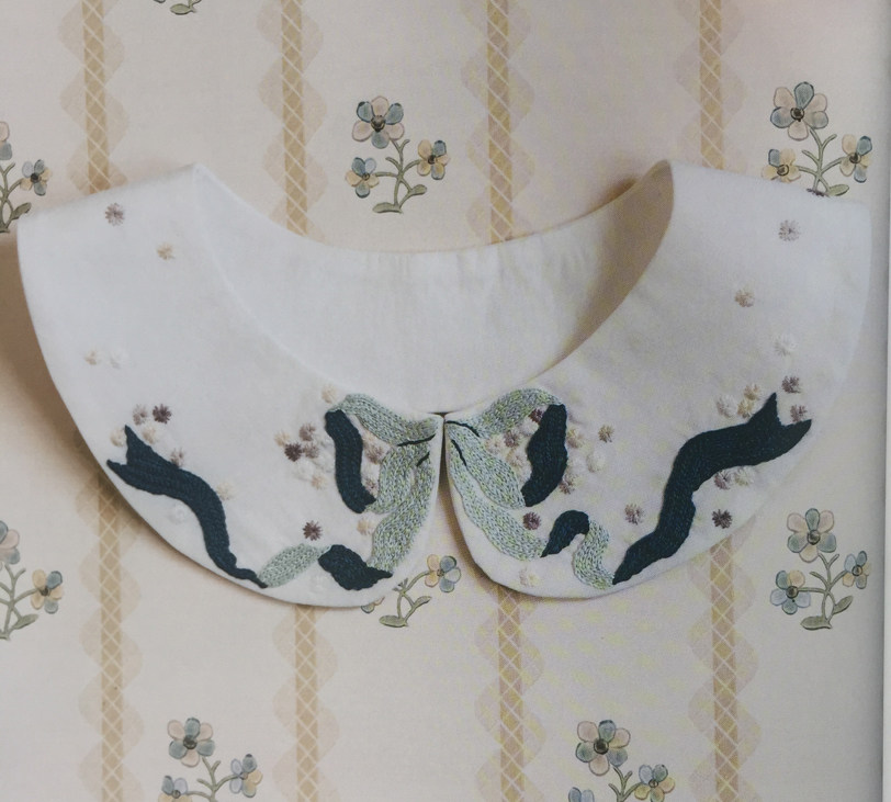 DIY刺绣材料包 蓬莱和歌子刺绣领子材料包 森系假领套包 成品预定,居家布艺,缝纫DIY材料套装,淘宝优惠券,粉丝福利购,淘宝优惠卷