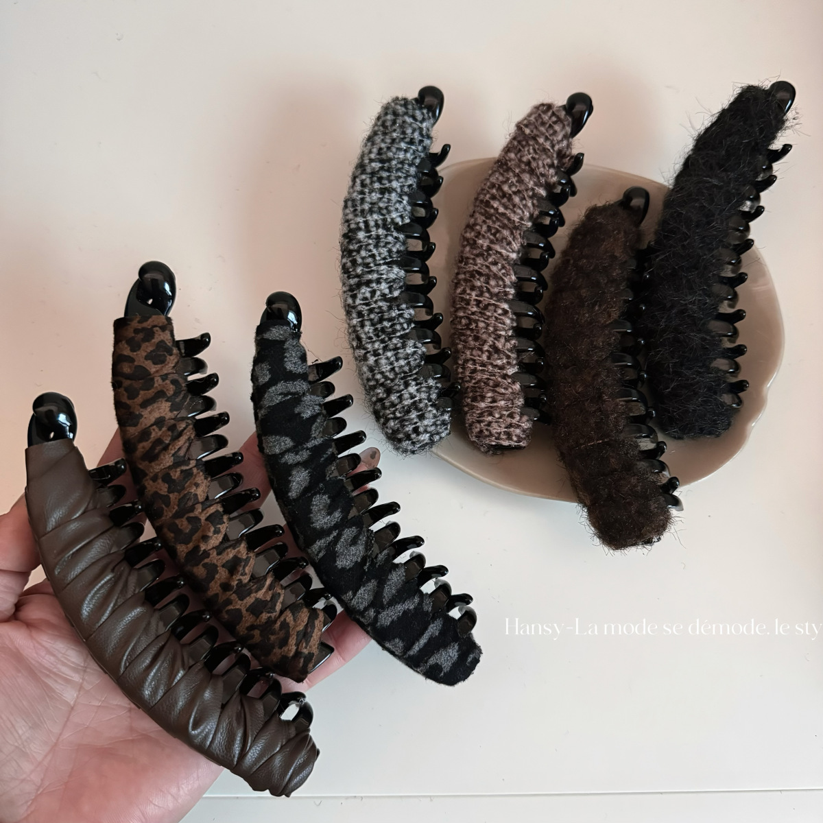 秋冬复古缠绕香蕉夹高级感精致马尾夹竖夹后脑勺女高颅顶发夹发卡