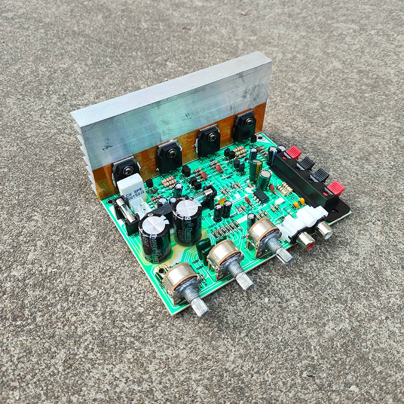 4管推动PK数字功放板数字音频放大模块双声道带音调100W*2大功率