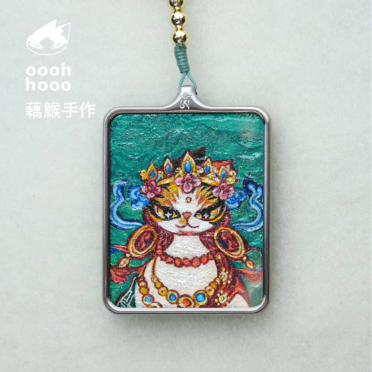 ooohhooo手绘唐卡风格项链