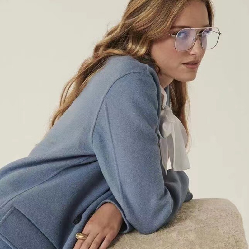 tara羊毛长款大衣法国原装