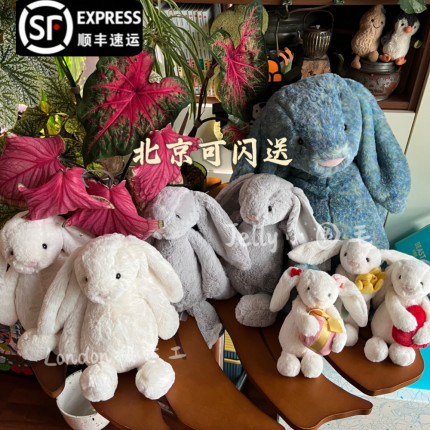 国现刺绣定制jellycat邦尼兔星星耳兔虎皮毕业兔金标邦尼兔长毛兔