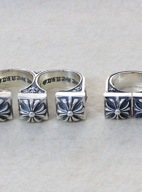 欧美风十字架夸张防身复古戒指