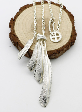 纯银时尚风手工吊坠项链