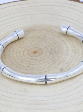 竹节欧美风森系光面生日礼物手环