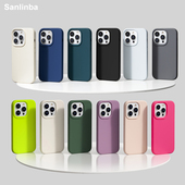 13防摔情侣手机套 Sanlinba新款 液态硅胶磁吸手机壳适用苹果iPhone16ProMax保护壳MagSafe高级感简约15Pro