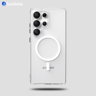 新AG磨砂透明磁吸手机壳适用三星