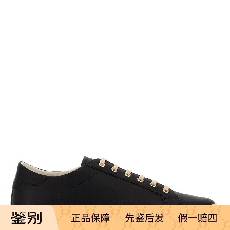 Brunello Cucinelli 男士黑色真皮BC运动鞋 26早春新款意大利代购