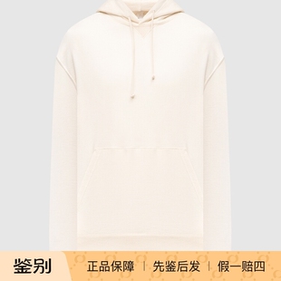 LORO PIANA 诺悠翩雅男士白色羊绒LP帽衫卫衣 2025秋冬意大利代购