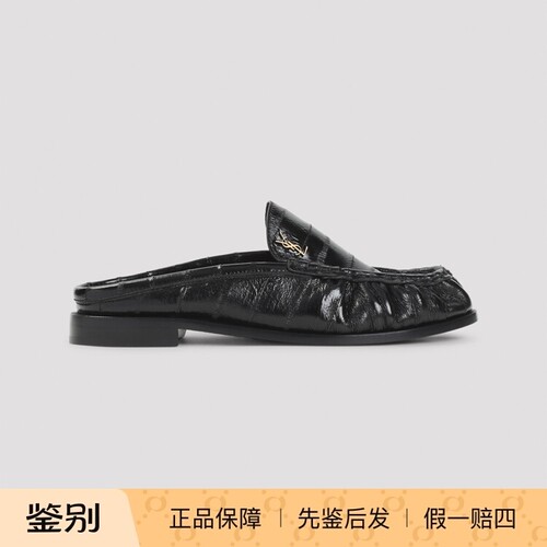SAINT LAURENT 圣罗兰YSL 女士le loafer 15黑色穆勒鞋26秋冬代购