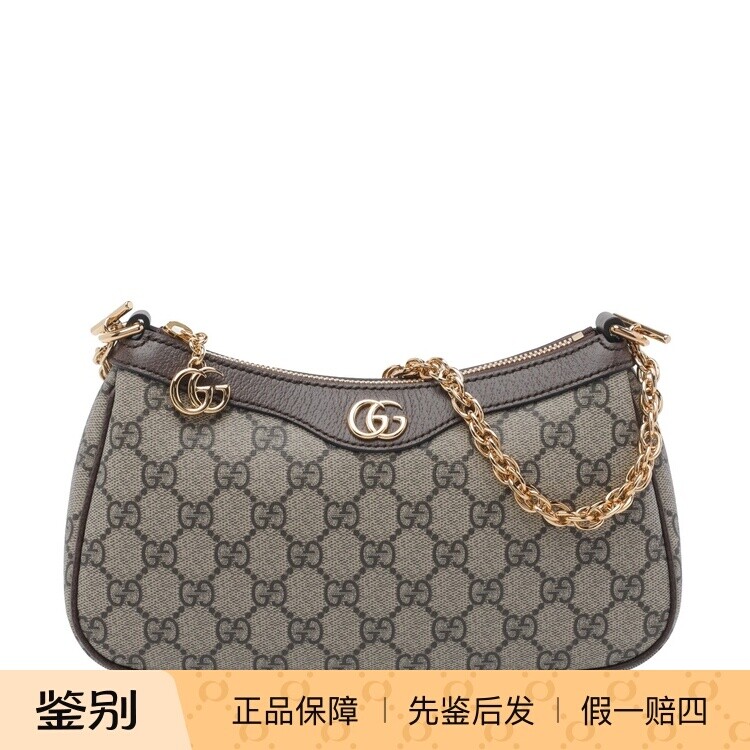 GUCCI 古驰女士小号ophidia链条帆布单肩包 26早春新款意大利代购
