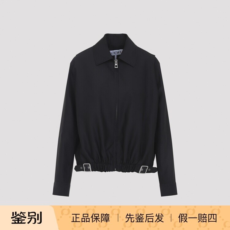 LOEWE 罗意威女士黑色腰带细节羊毛外套26早春新款意大利代购正品