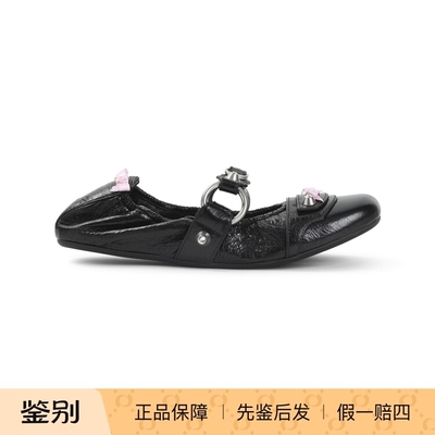 BALENCIAGA 巴黎世家女士黑色city l005芭蕾鞋 26早春 意大利代购