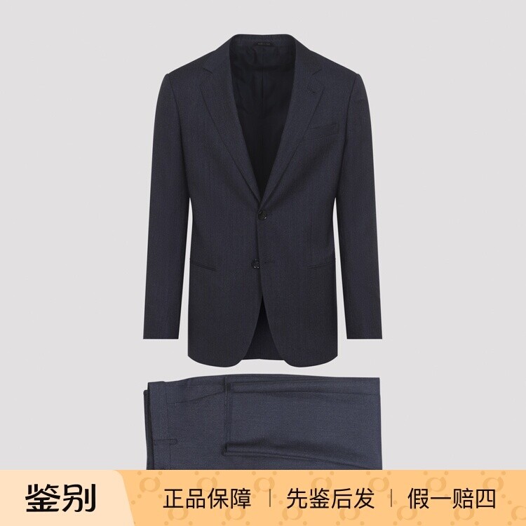 GIORGIO ARMANI阿玛尼男士蓝色羊毛西服套装26早春新款意大利代购
