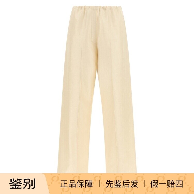 The Row 女士 beta 白色真丝长裤 26春夏新款意大利代购 正品鉴别