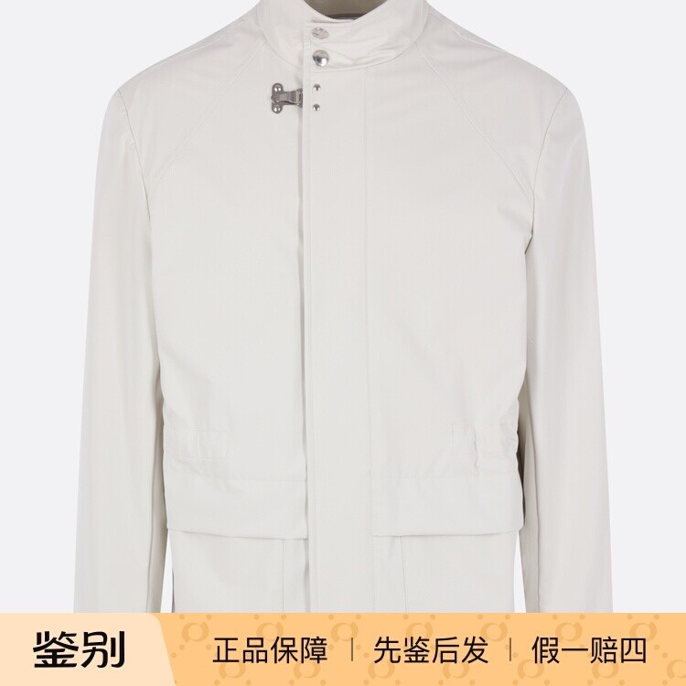 Brunello Cucinelli 男士白色锦纶立领BC夹克 2026早春意大利代购