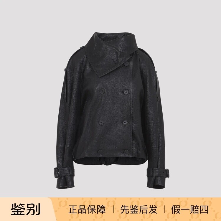 ACNE STUDIOS 女士 黑色羊皮皮衣外套 26秋冬新款 意大利代购正品