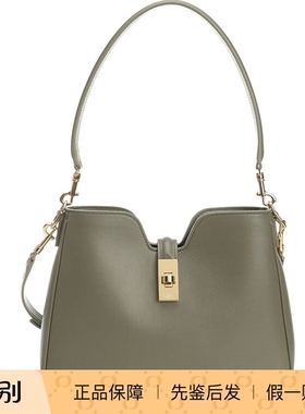 CELINE 思琳女士绿色小号camille 16真皮单肩包 25秋冬意大利代购
