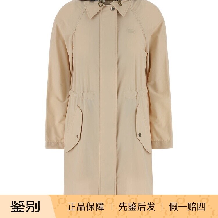 BURBERRY 女newbury 米色连帽风衣 26早春新款 8120898意大利代购