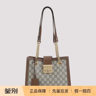 GUCCI 古驰padlock 女士小号链条帆布单肩包26早春新款意大利代购