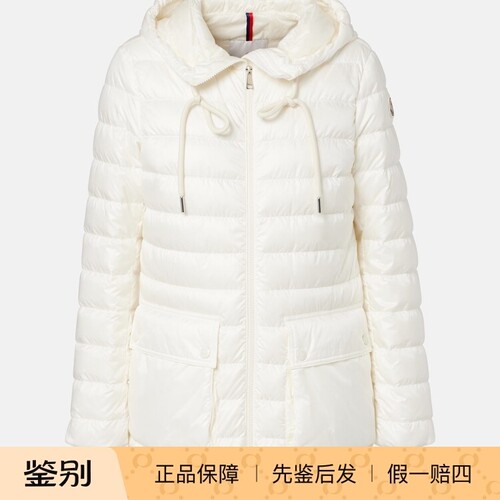 MONCLER GRENOBLE 女士jasmin 白色连帽羽绒服 26早春 意大利代购