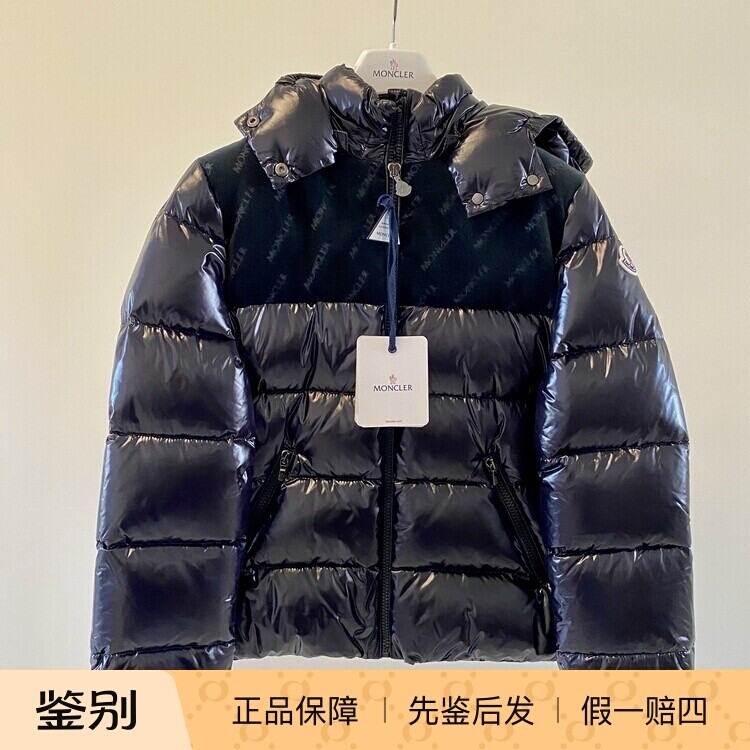 现货 MONCLER 女童paspale 黑色连帽羽绒服意大利代购 蒙口