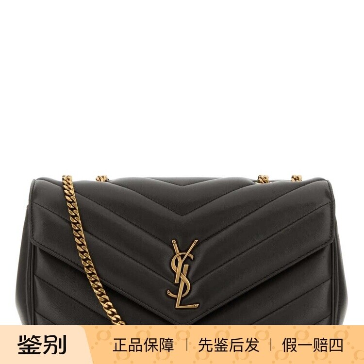 Saint Laurent圣罗兰YSL中号城灰loulou真皮肩包26秋冬意大利代购