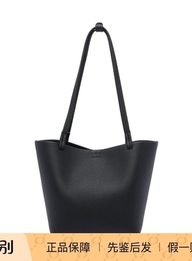 THE ROW 女士PARK 黑色中号粒面真皮托特包 25秋冬新款意大利代购