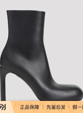 BALENCIAGA女士fargo h100黑色高跟皮靴 2025秋冬新款 意大利代购