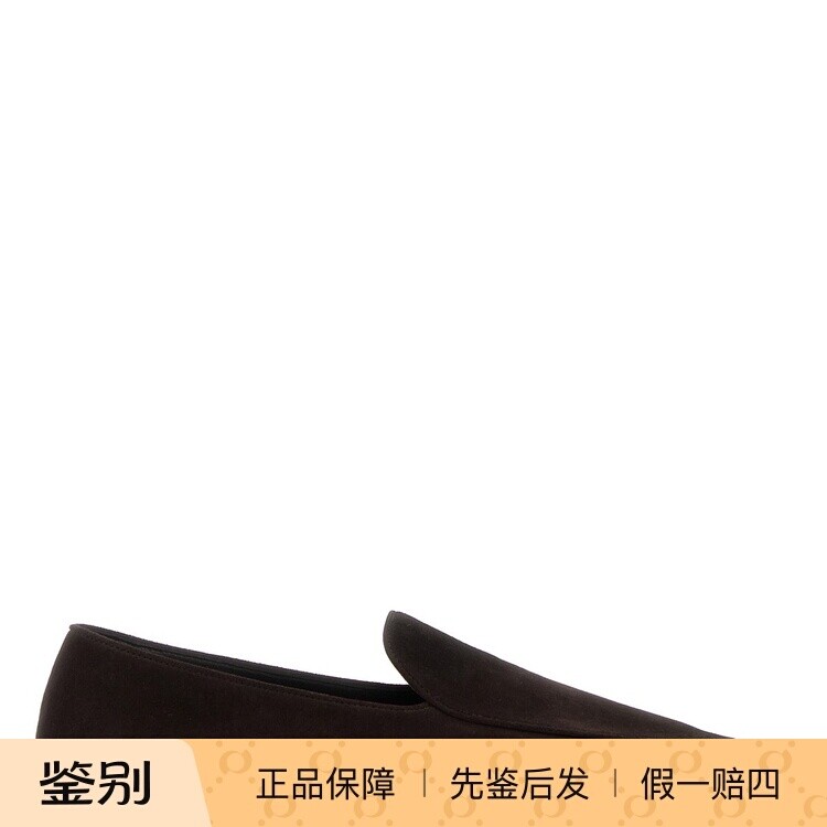 THE ROW 女士Awar 棕色绒面麂皮乐福鞋 26早春新款意大利代购正品