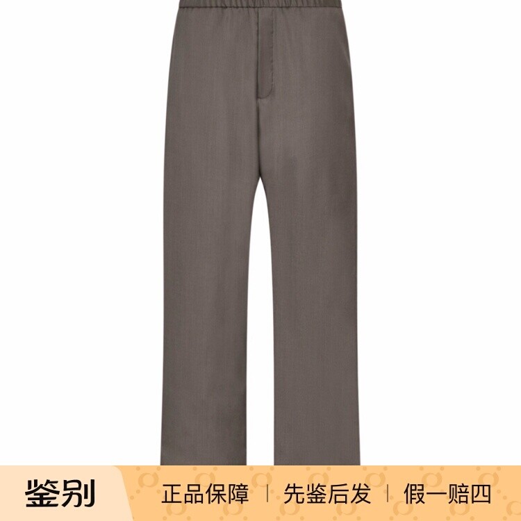 THE ROW 男士Ari 灰色羊毛松紧腰长裤 26早春新款 意大利代购正品