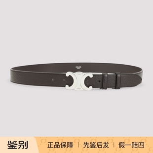 CELINE 思琳男士3cm棕色triomphe皮带腰带2026早春新款意大利代购