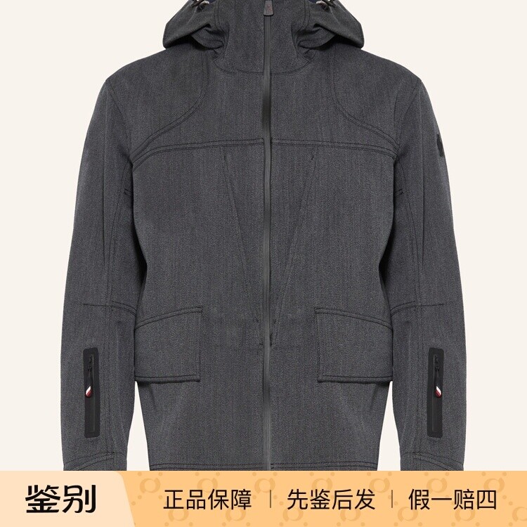 MONCLER GRENOBLE 男士Ardiden 灰色羊毛滑雪夹克 26秋冬新款代购