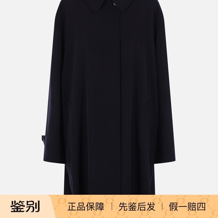 THE ROW 女士 dayton 蓝色羊毛单排扣风衣 26早春新款 意大利代购