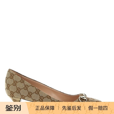 GUCCI 古驰女士Morsetto老花帆布高跟鞋 2026早春新款 意大利代购