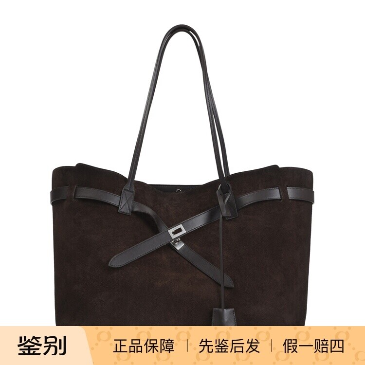 BALENCIAGA 巴黎世家 女士bel air大号棕色提包 26早春意大利代购