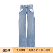 MARGIELA 正品 蓝色棉质撞色牛仔裤 意大利代购 26早春新款 MAISON