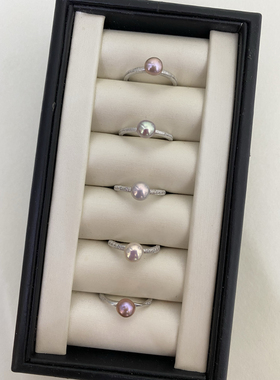 天然淡水珍珠+s925纯银开口可调节戒指戒圈通用银戒指