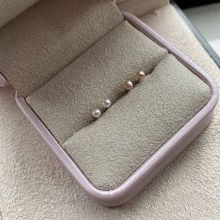 迷你小珍珠2-3mm 925银针耳钉  白色极小珍珠耳钉 基础款银饰