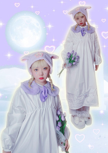萝莉高腰棉立体星星法式少女感