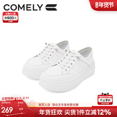 配阔腿裤 女厚底春季 康莉小白鞋 休闲鞋 新款 子增高鞋 面包鞋 鞋 板鞋