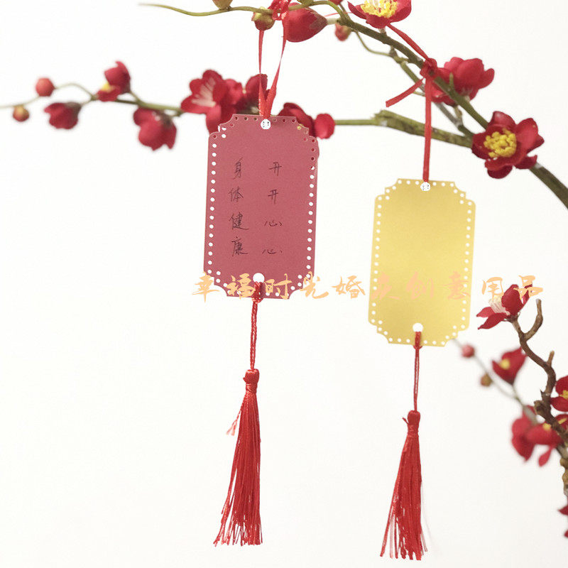许愿卡 吊卡 留言卡 许愿树挂饰纸卡 节日祝福感谢小卡片 祈福卡
