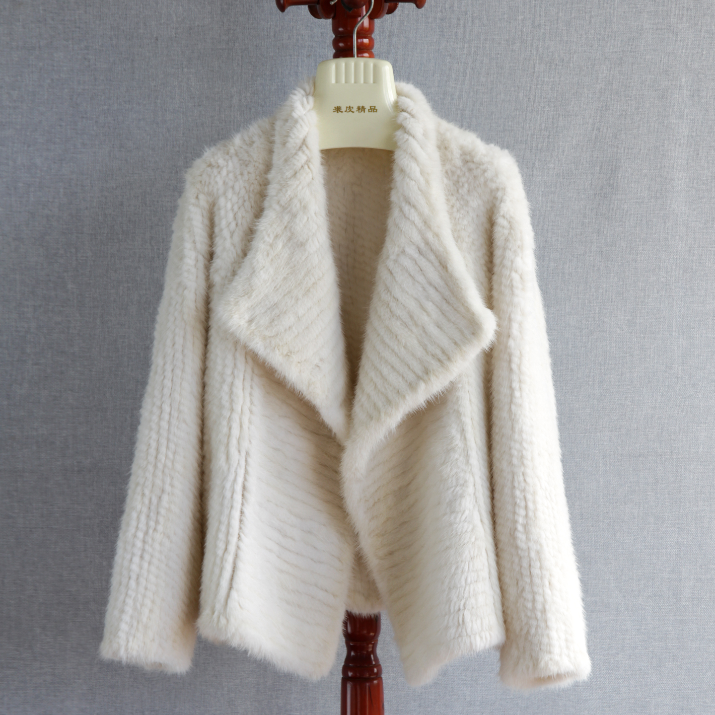 2025款进口水貂双面编织皮草外套年轻款时尚翻领开衫水貂外套裘皮