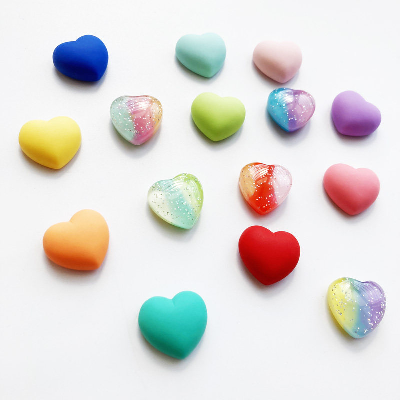 5个一组彩色渐变小爱心冰箱贴照片贴磁性立体小号磁吸留言贴