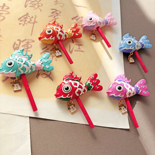安徽省非遗文创黄山徽州鱼灯立体冰箱贴可爱卡通中国风鲤鱼磁吸贴