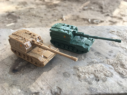 成品1:144迷你沙盘模型中国PLZ-05式155毫米自行榴弹炮满50包邮