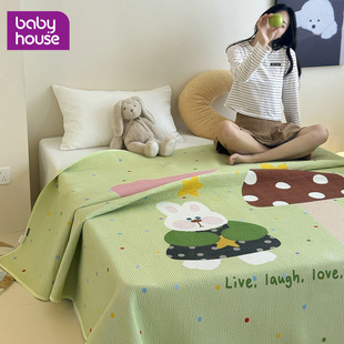 babyhouse全棉床盖单件2025新款四季通用A类母婴级榻榻米防滑床单